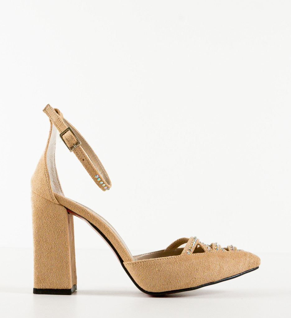 Pantofi Alcho Bej cu Toc - Eleganță Asigurată - imagine 5