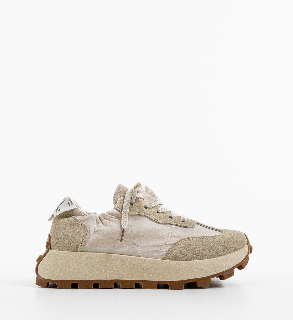 Sneakers Dama Bej Galant - Confort și Stil - imagine 5