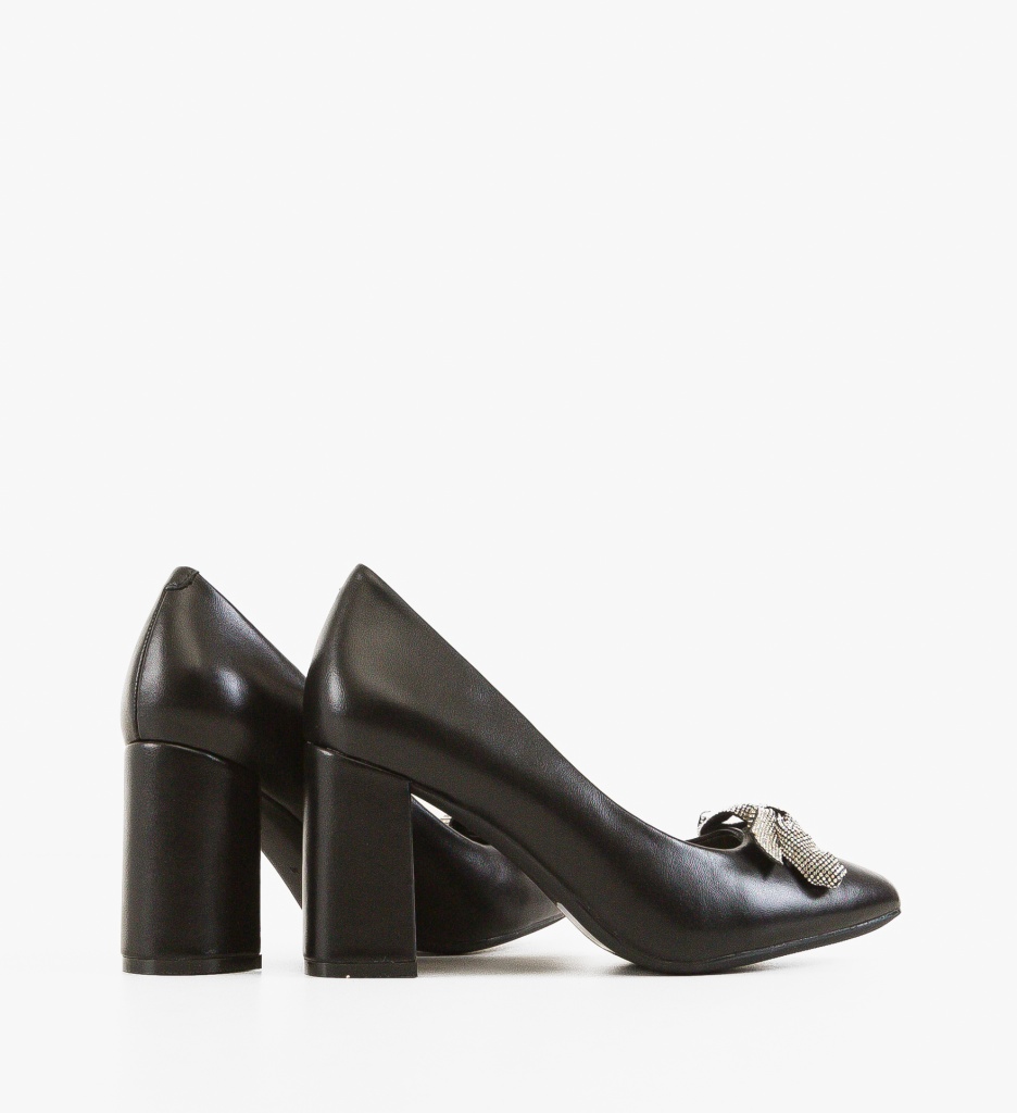 Pantofi Dama Yesee Negri cu Toc Eleganți - imagine 4