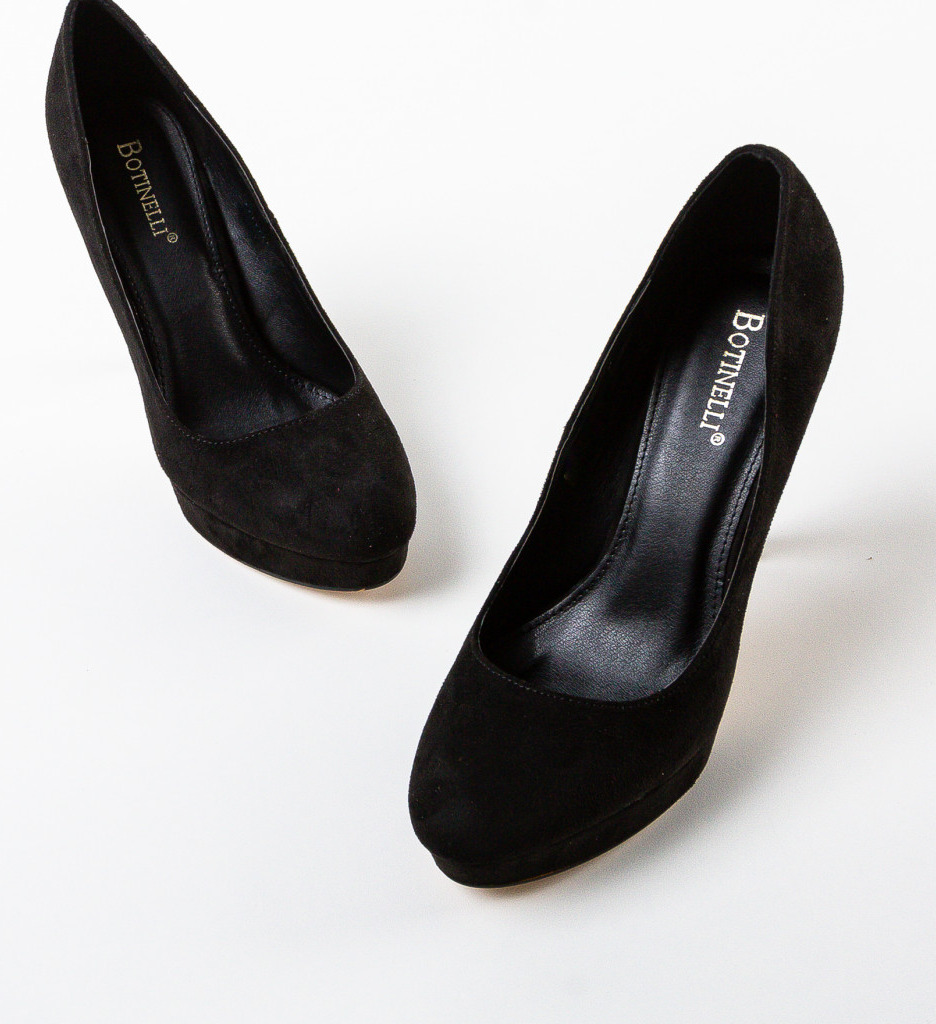 Pantofi Dama Tianna Negri cu Toc Elegant - imagine 5