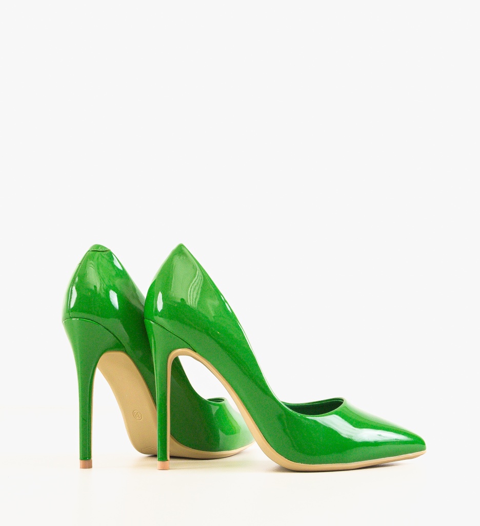 Pantofi Stiletto Verzi Henriet | Eleganță Urbană - imagine 3