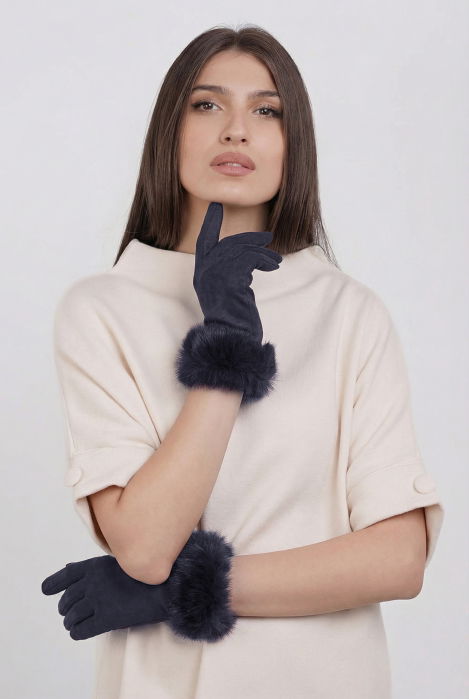 Mănuși Dama Catifelate cu Touchscreen | Shopika