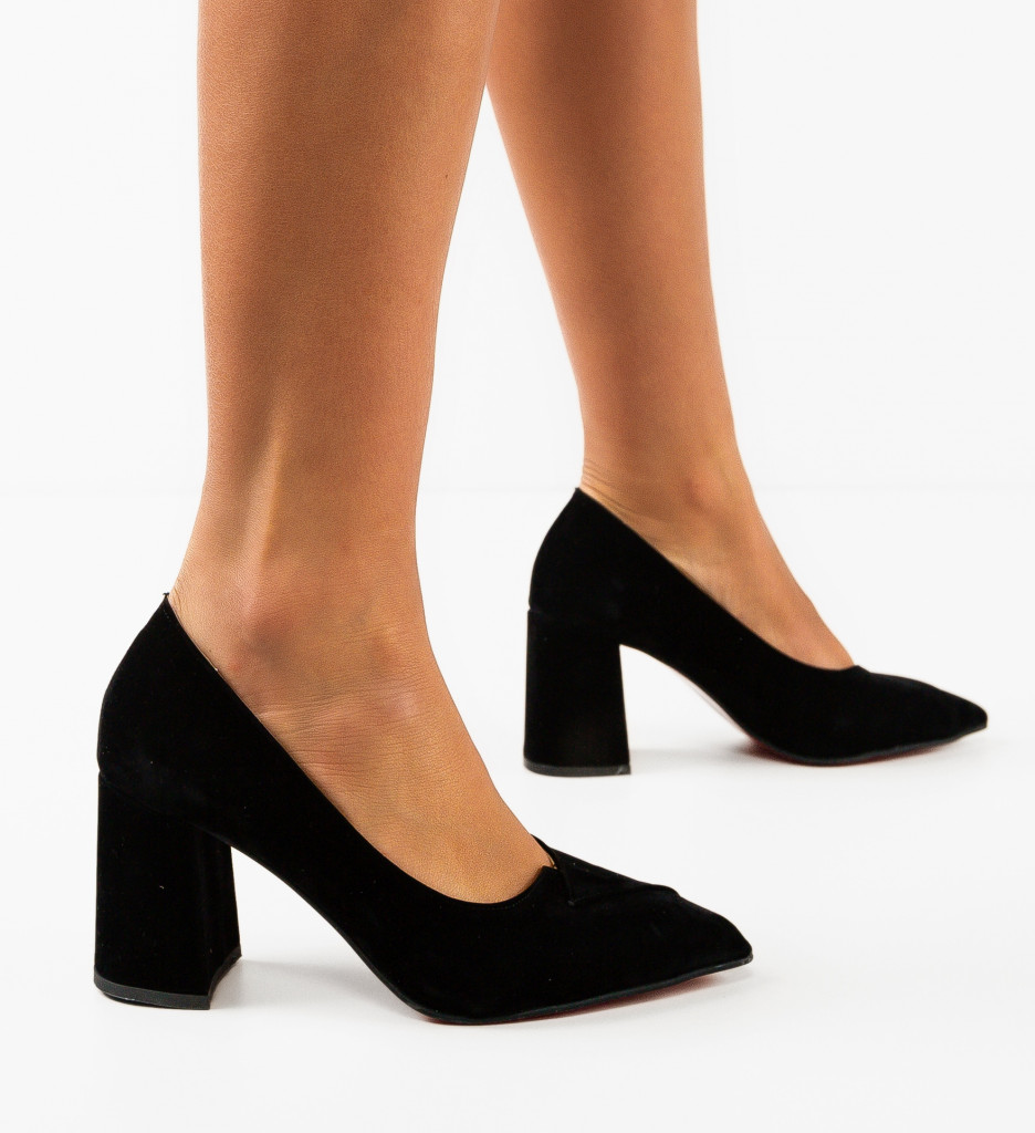 Pantofi cu Toc Jafanza Negri | Eleganță Asigurată - imagine 2
