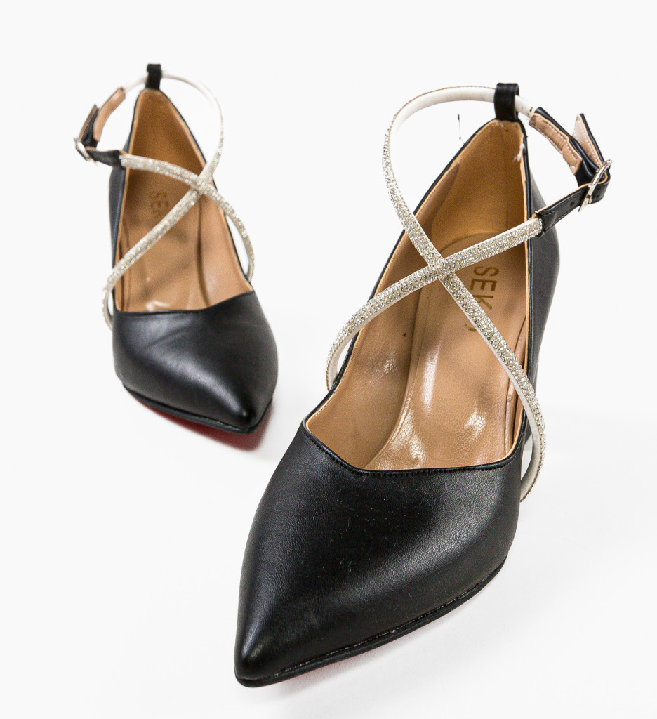 Pantofi Yezyga Negri cu Toc - Stil și Eleganță - imagine 5