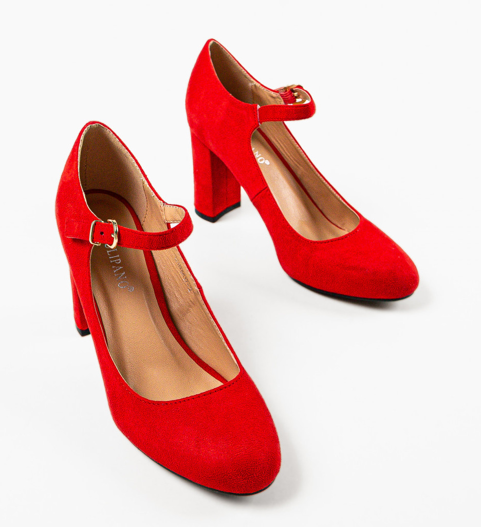 Pantofi cu toc Kimberly Rosii - Eleganță și Stil - imagine 8