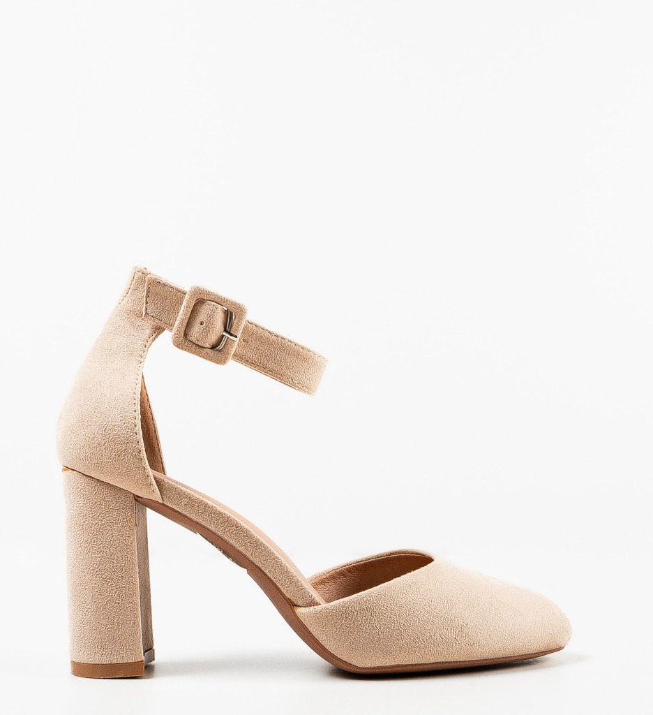 Pantofi Toc Bej Eleganți pentru Femei - imagine 4
