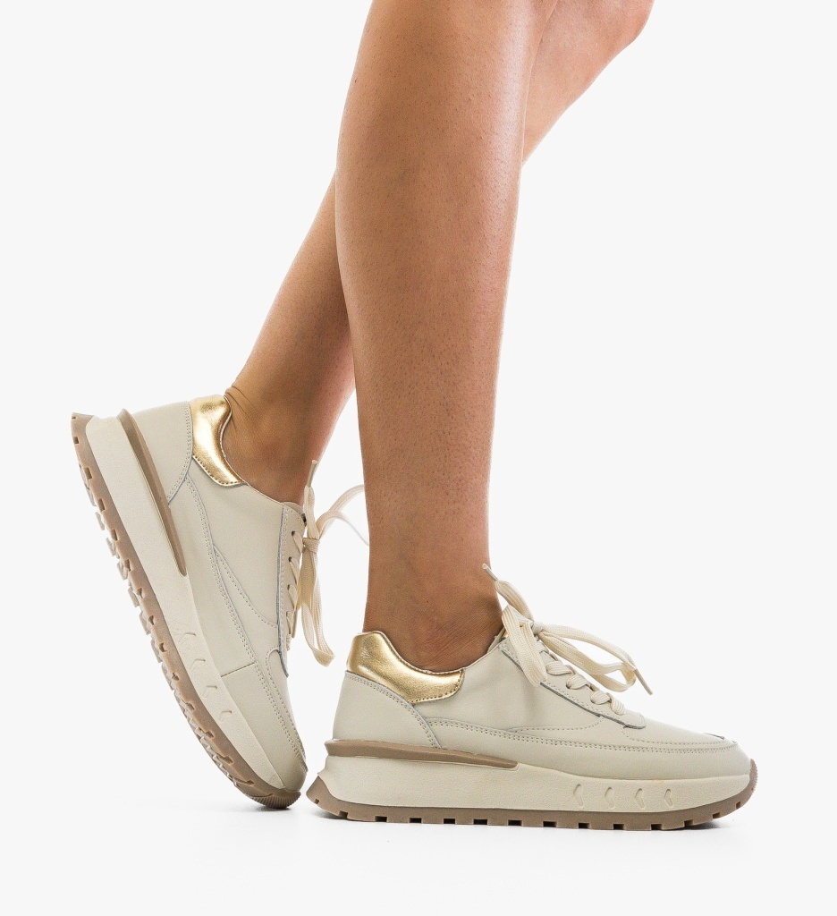Sneakers Dama Myrya Bej - Confort și Stil