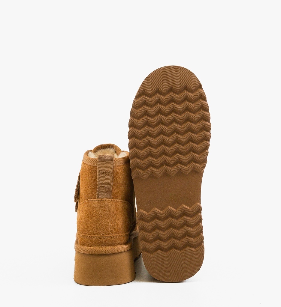 Ghete Dama Ohana Camel - Eleganță și Confort - imagine 4