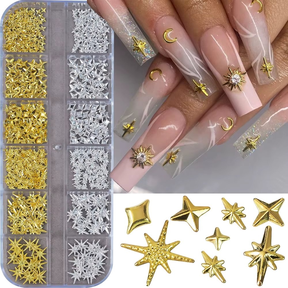 Ornamente Unghii Picadili Marquise Auriu/Argintiu