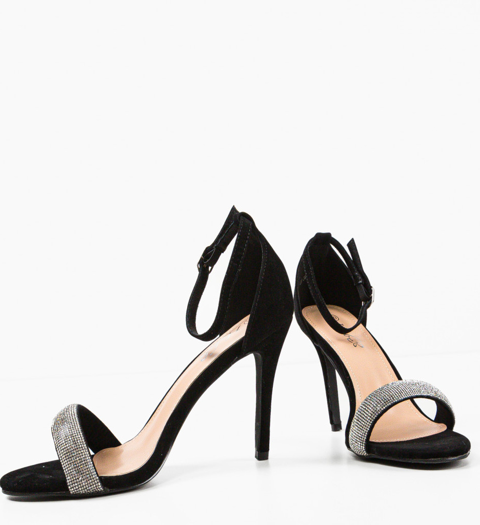 Sandale Uleanu Negre | Toc Elegant si Comod - imagine 8