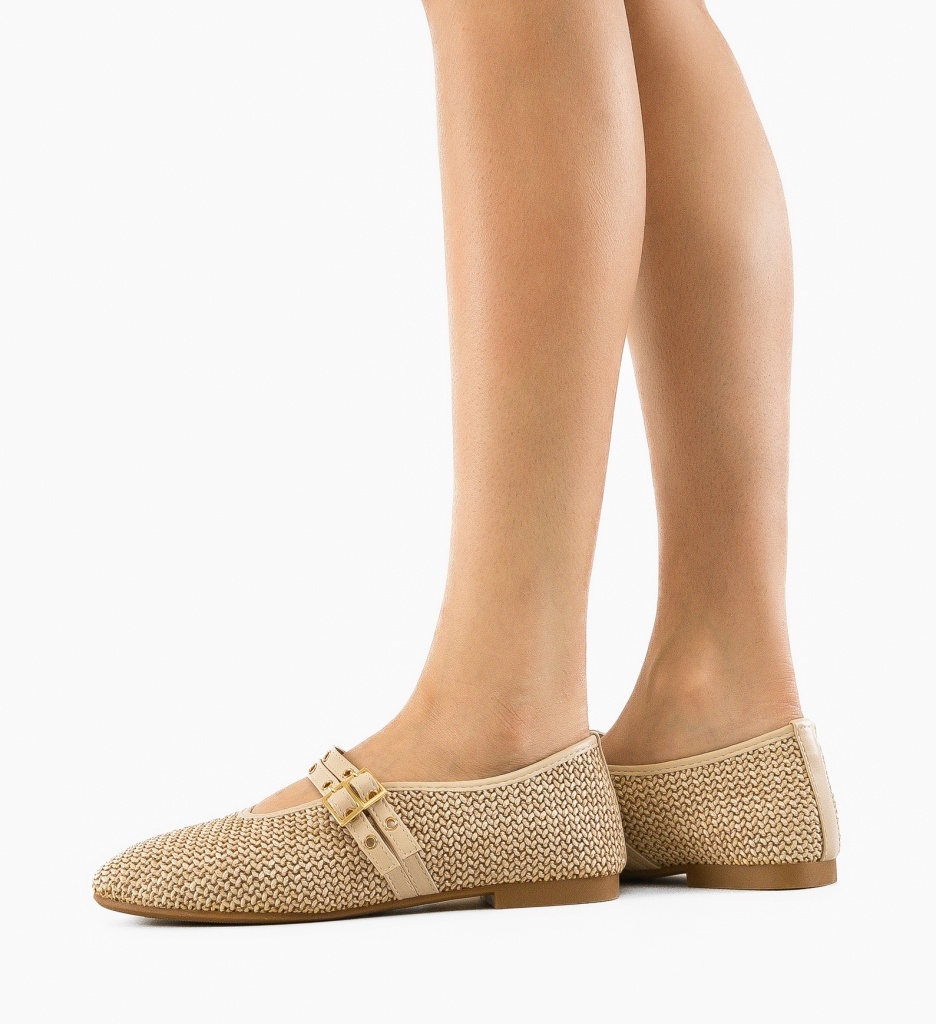 Balerini Dama Bej | Confort și Eleganță Casual - imagine 4
