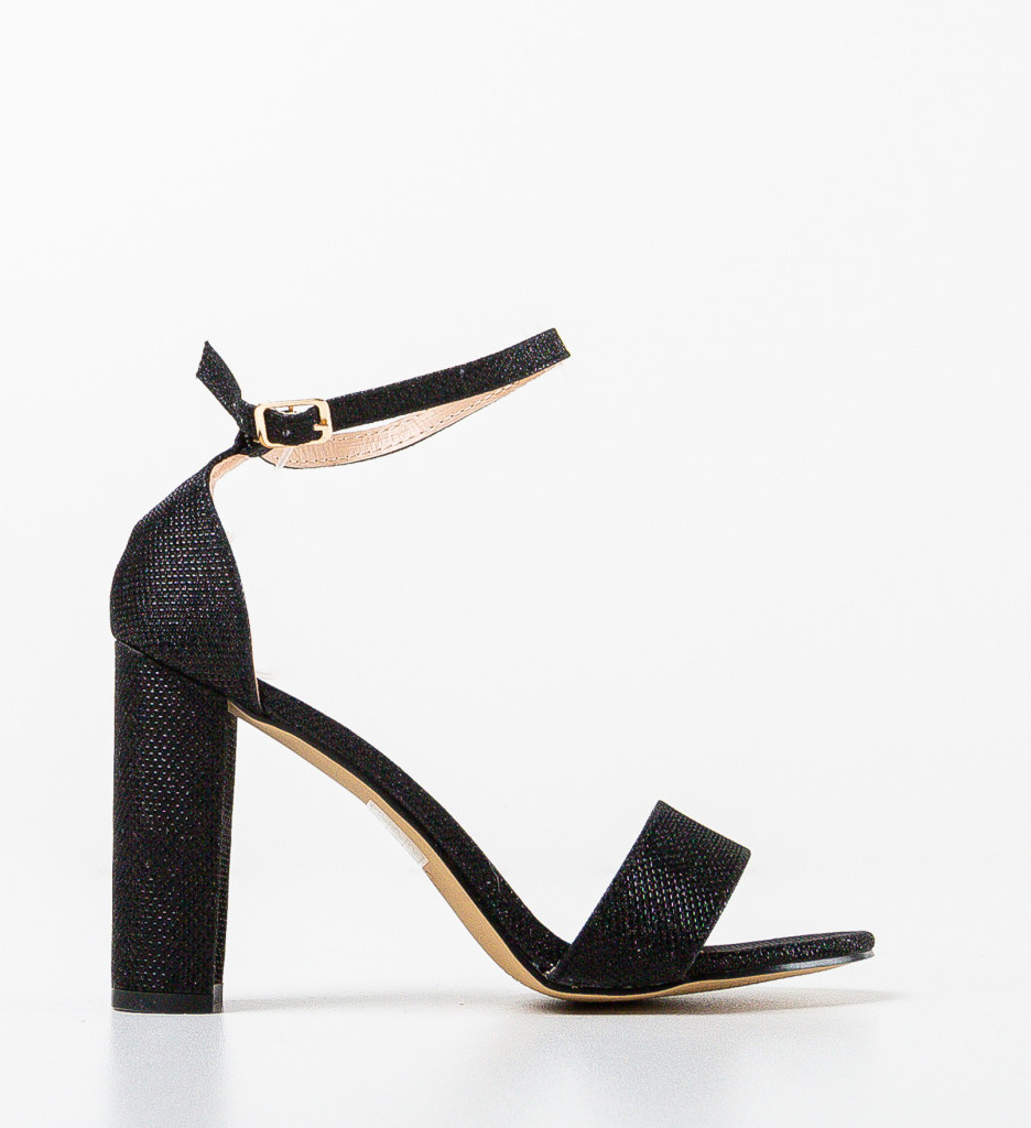 Sandale cu Toc Olivar Negre | Stil Elegant - imagine 4