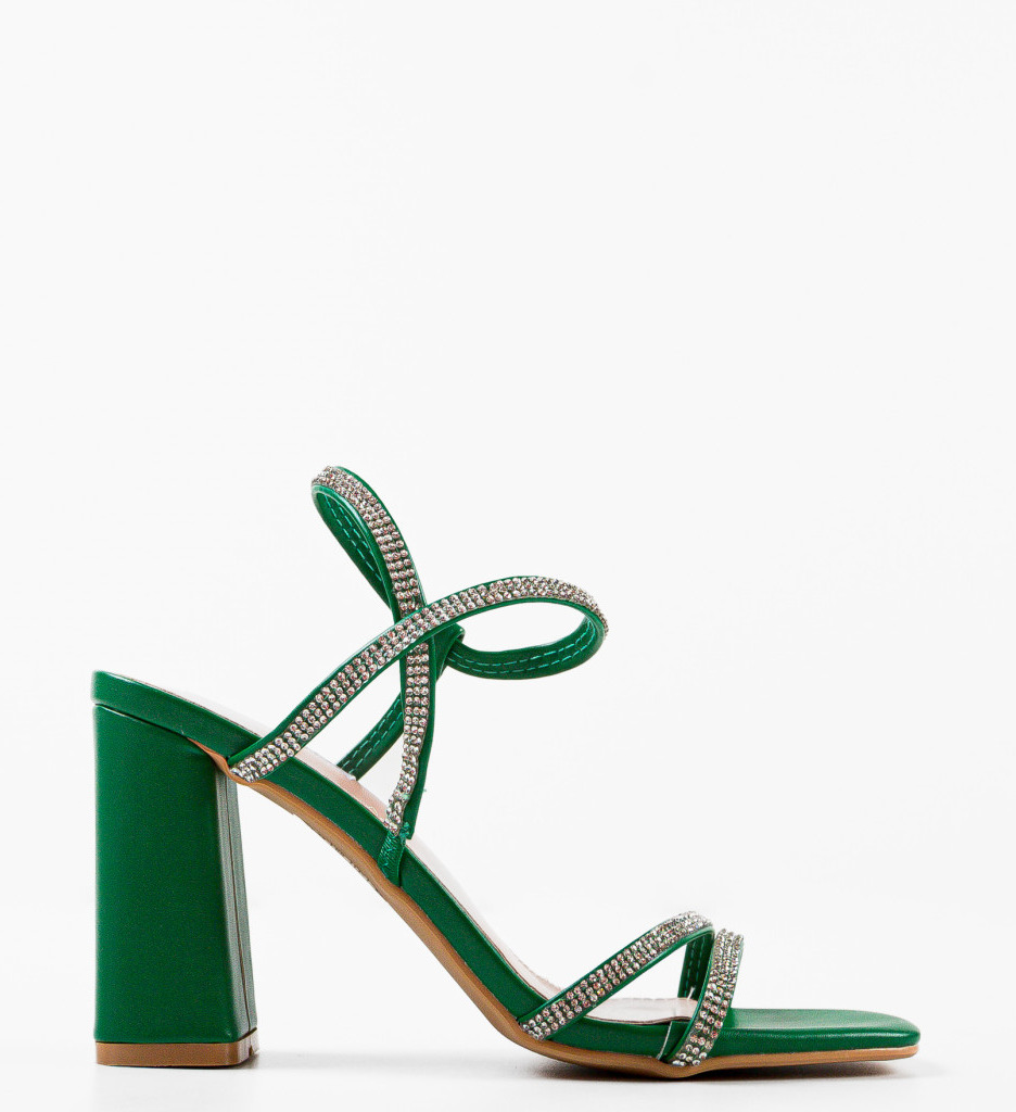 Sandale Toc Estrada Verzi | Eleganta si Stil - imagine 4