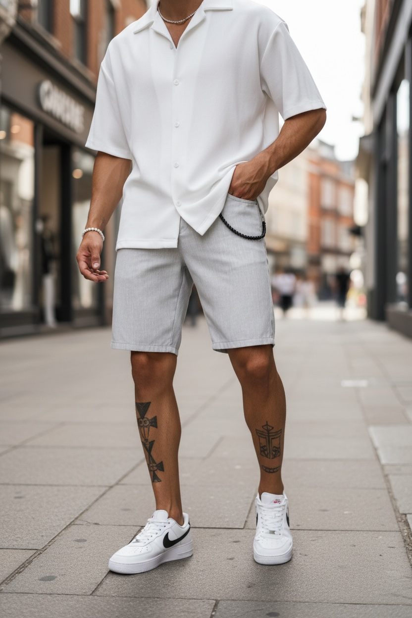 Pantaloni Scurți Gri Casual Bărbați | Confort Maxim - imagine 2