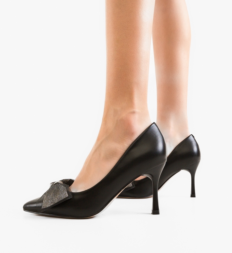 Pantofi cu Toc Bylay Negri - Eleganță - imagine 2