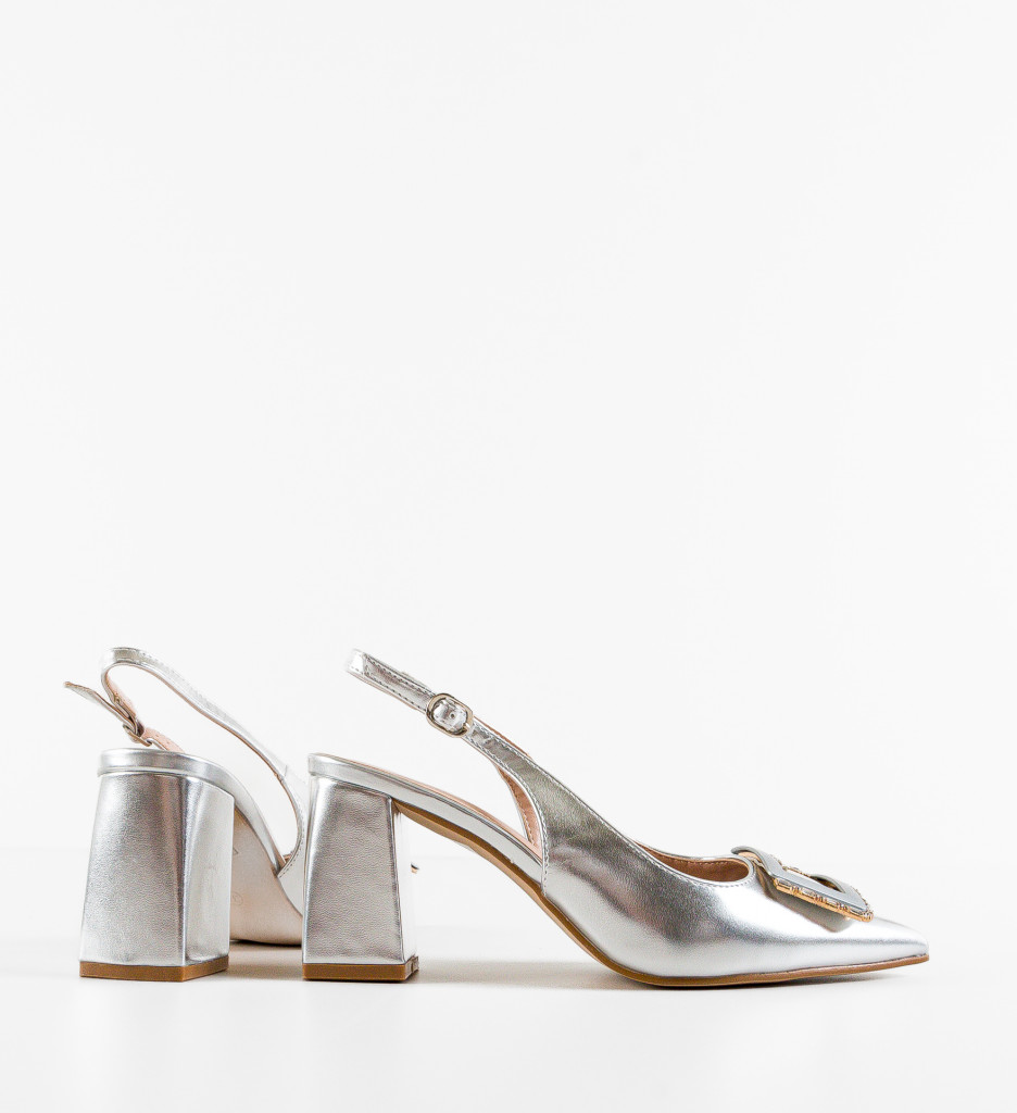 Pantofi Gentalya Argintii - Eleganță și Stil - imagine 5