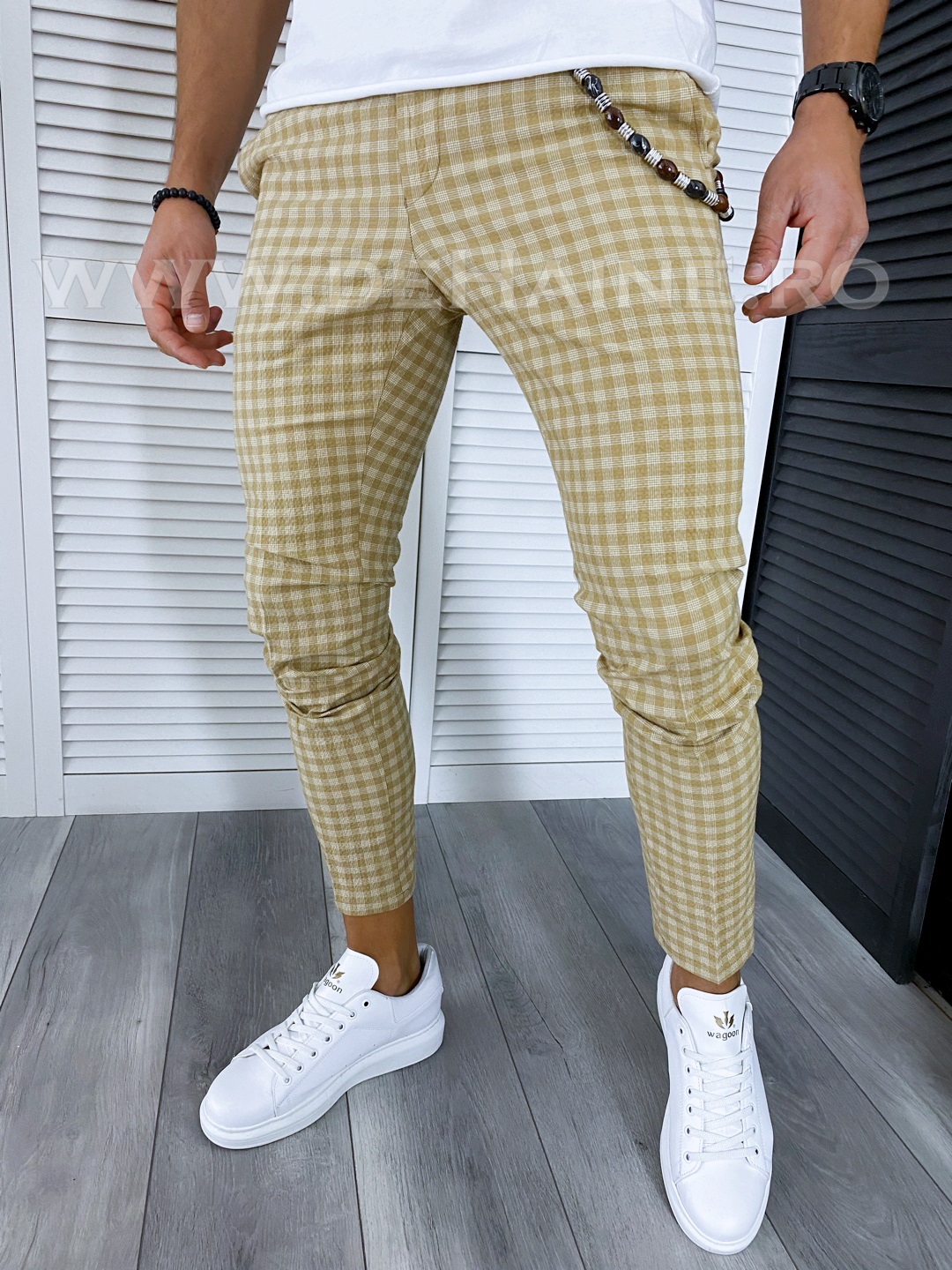 Pantaloni Barbati Bej Carouri Regular Fit B1589