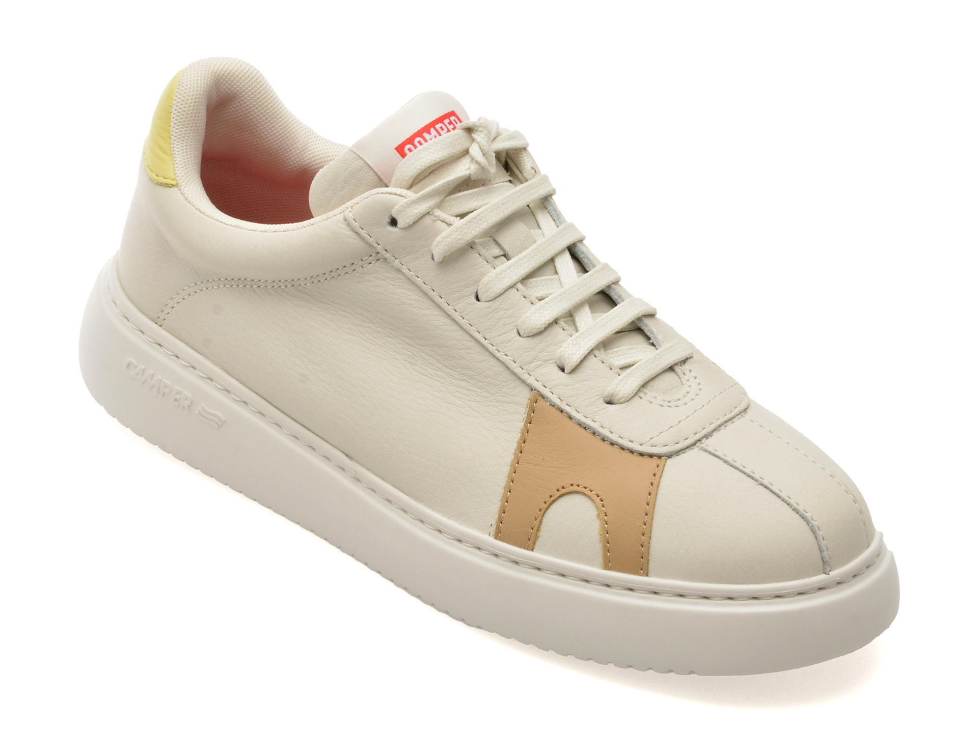 Pantofi sport Camper albi din piele