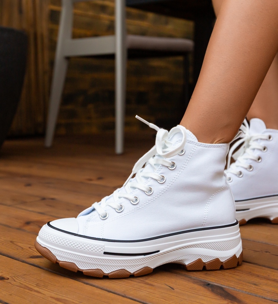 Sneakers Dama Blait Albi - Confort și Stil - imagine 6
