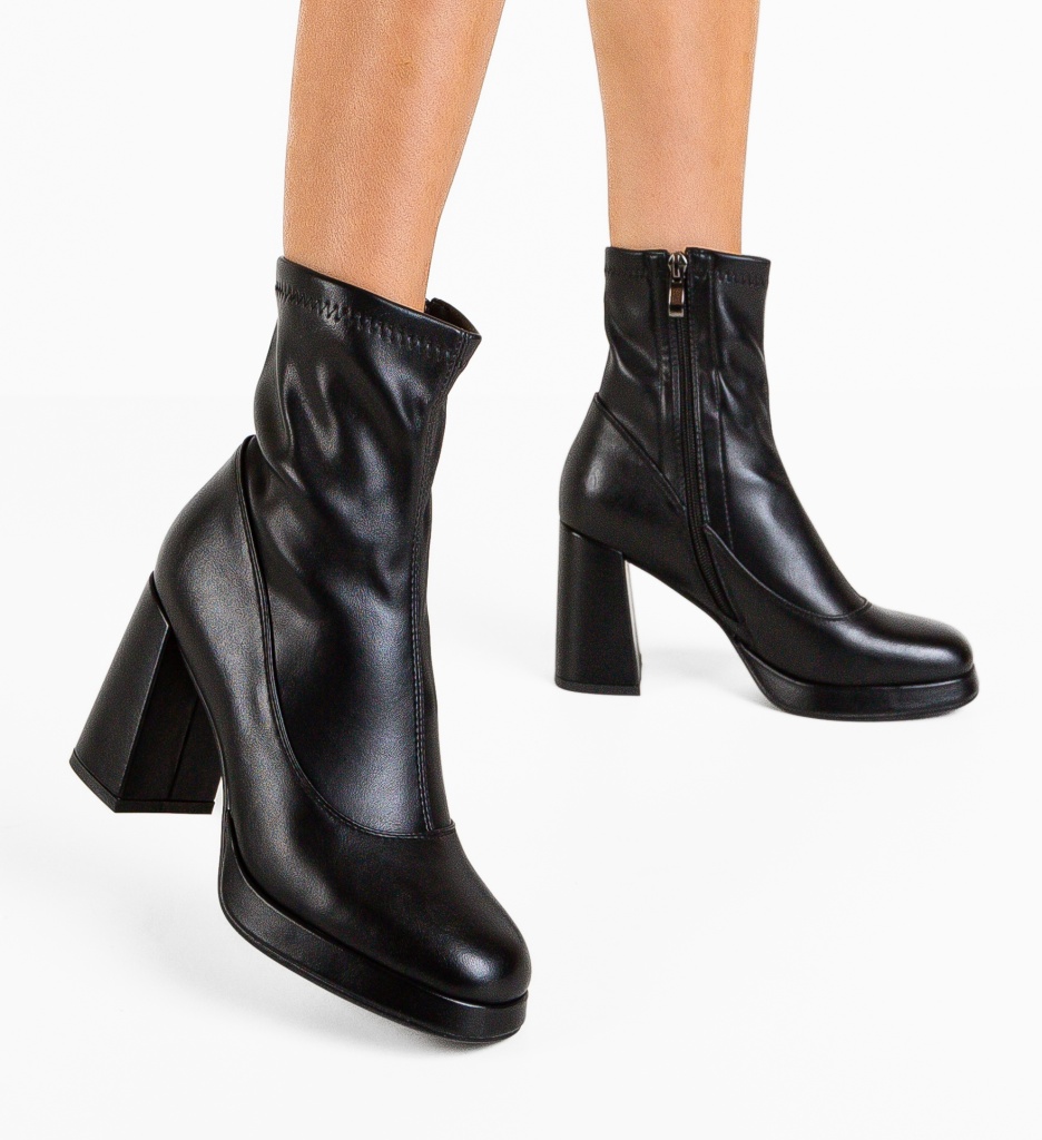 Botine Gafabb Negre | Stil și Eleganță Durabilă - imagine 2