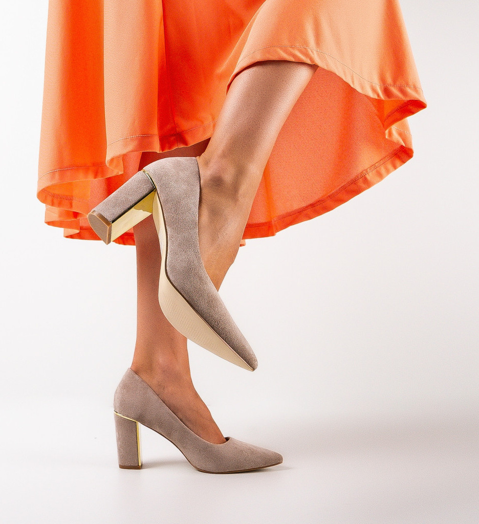 Pantofi Dama Marion Gri | Eleganță și Stil - imagine 3