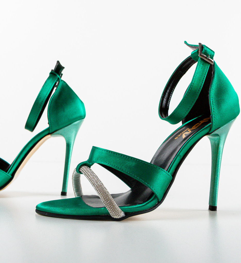 Sandale Krause Verzi cu Toc Elegante - imagine 7