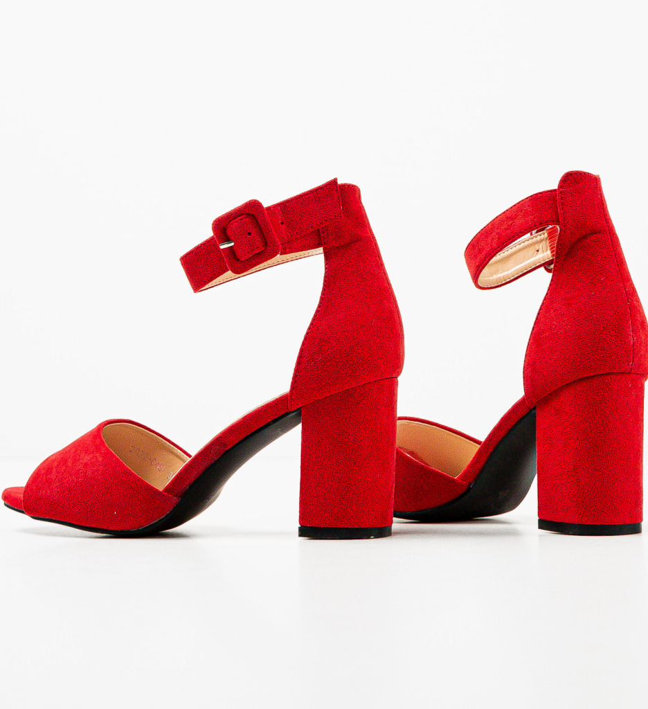 Sandale Portuguese Rosii cu Toc Elegante - imagine 7