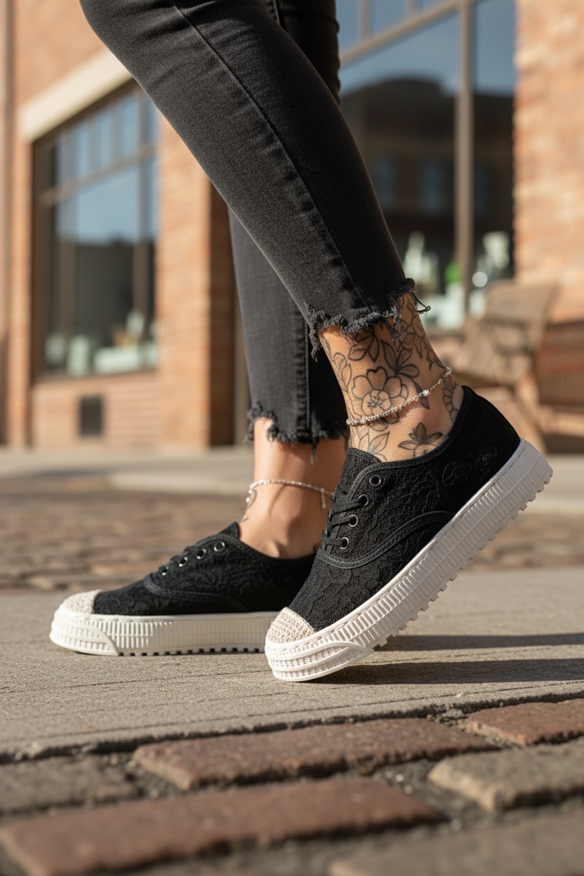 Espadrile Dama Negre | Confort și Stil Casual - imagine 2