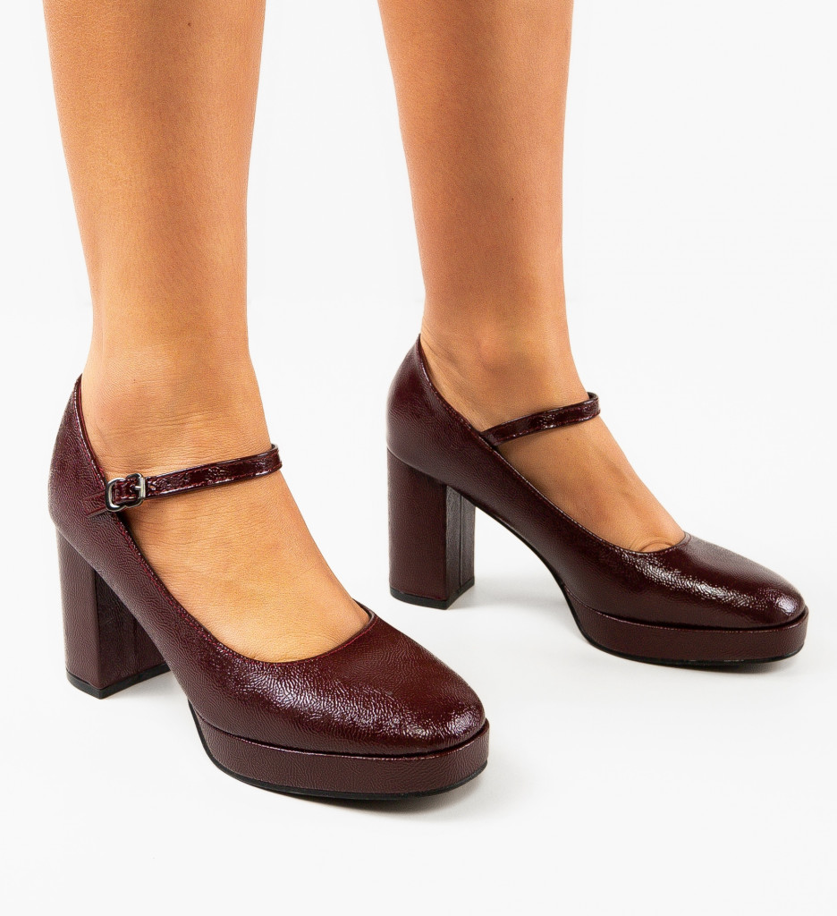 Pantofi cu Toc Pugh Grena - Eleganță Asigurată - imagine 2