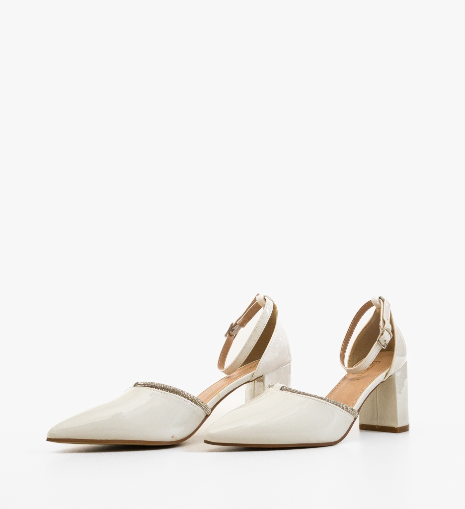 Pantofi Dama Lynes Albi | Eleganță și Stil - imagine 2