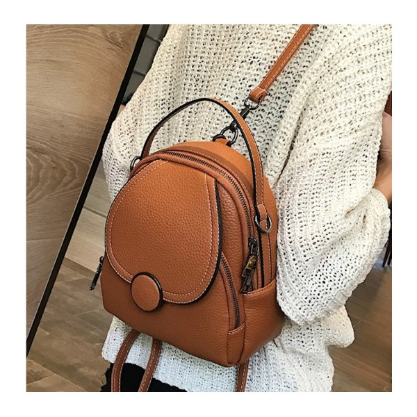 Rucsac dama Genila GT410, maro deschis, versatil - imagine 3