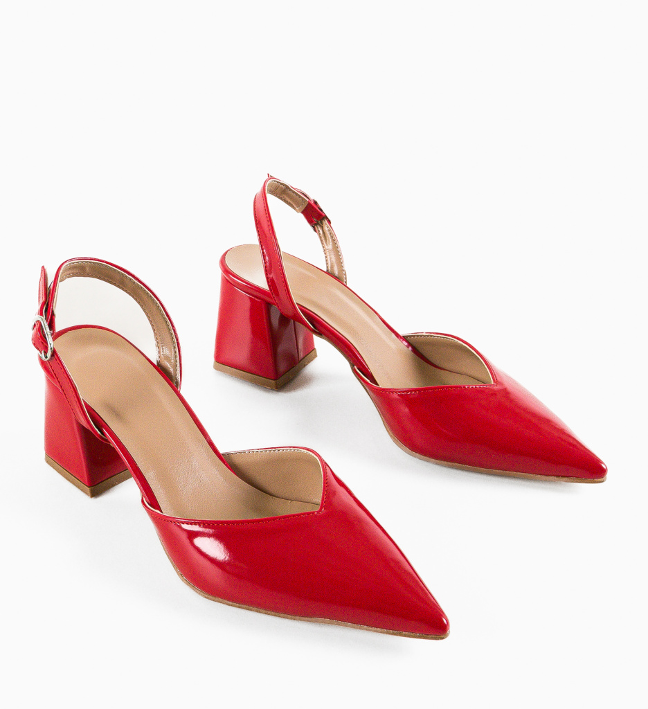 Pantofi Hagra Rosii cu Toc Eleganți - Stil și Confort - imagine 6