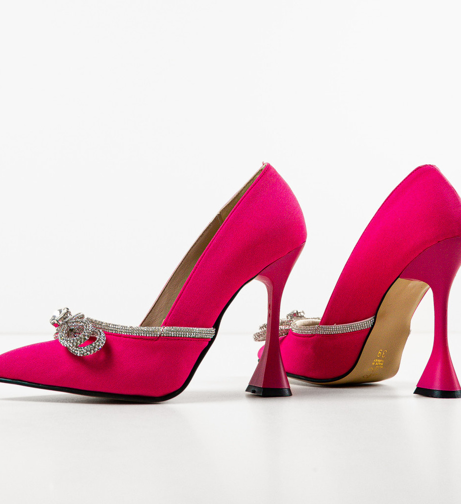 Pantofi Toc Risgan Fuchsia | Eleganță și Stil - imagine 4