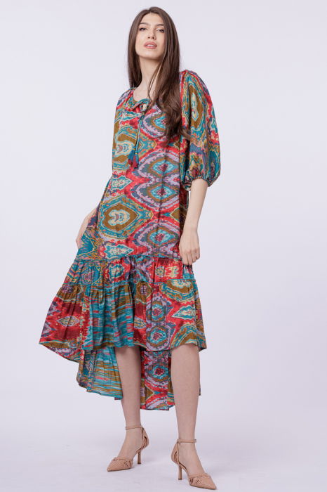 Rochie Matase Asimetrică Eleganta | Flex Moda - imagine 1