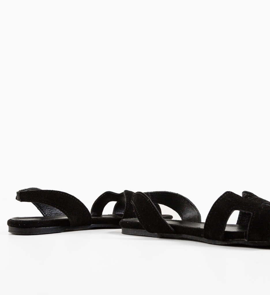 Sandale Dama Harnata Negre | Eleganță și Stil - imagine 5