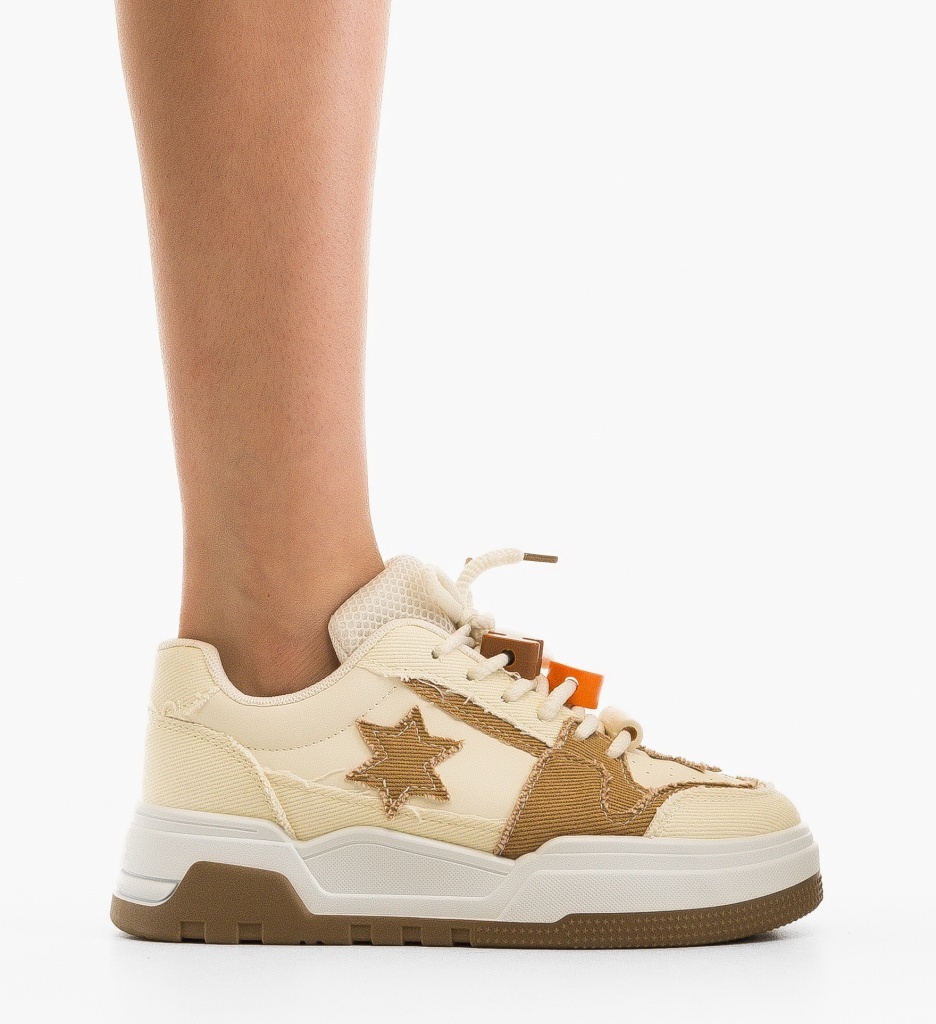 Sneakers Dama Rilas Bej | Confort și Stil - imagine 6