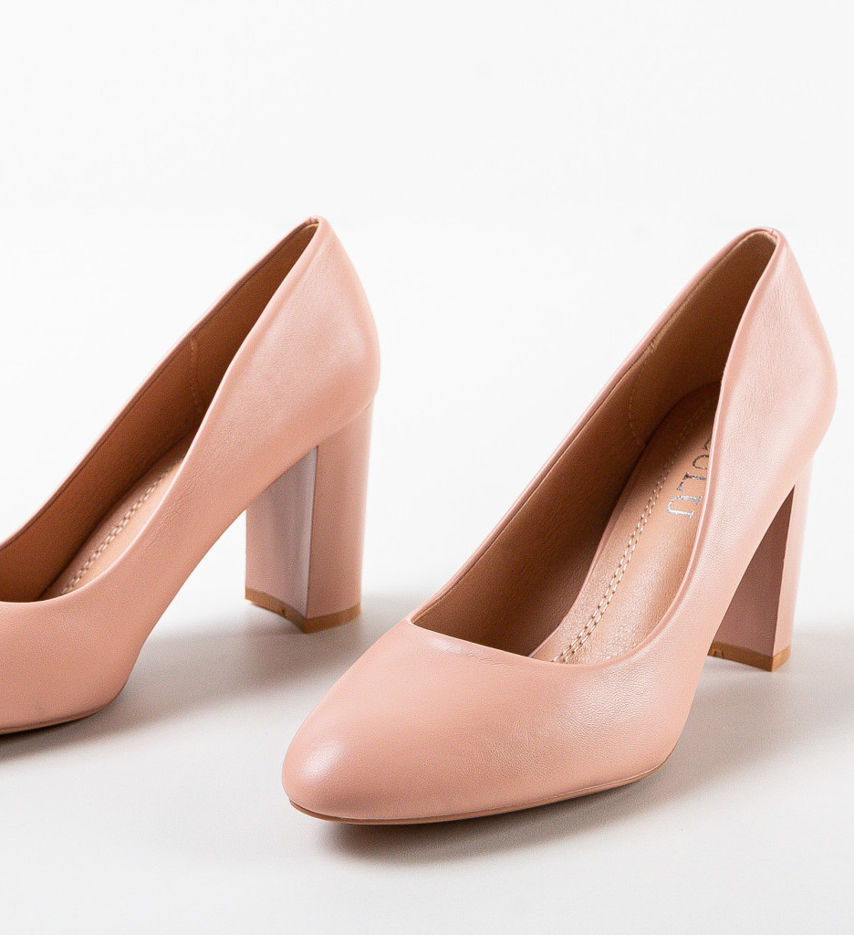 Pantofi Dama Buxton Roz | Toc Elegant - imagine 6