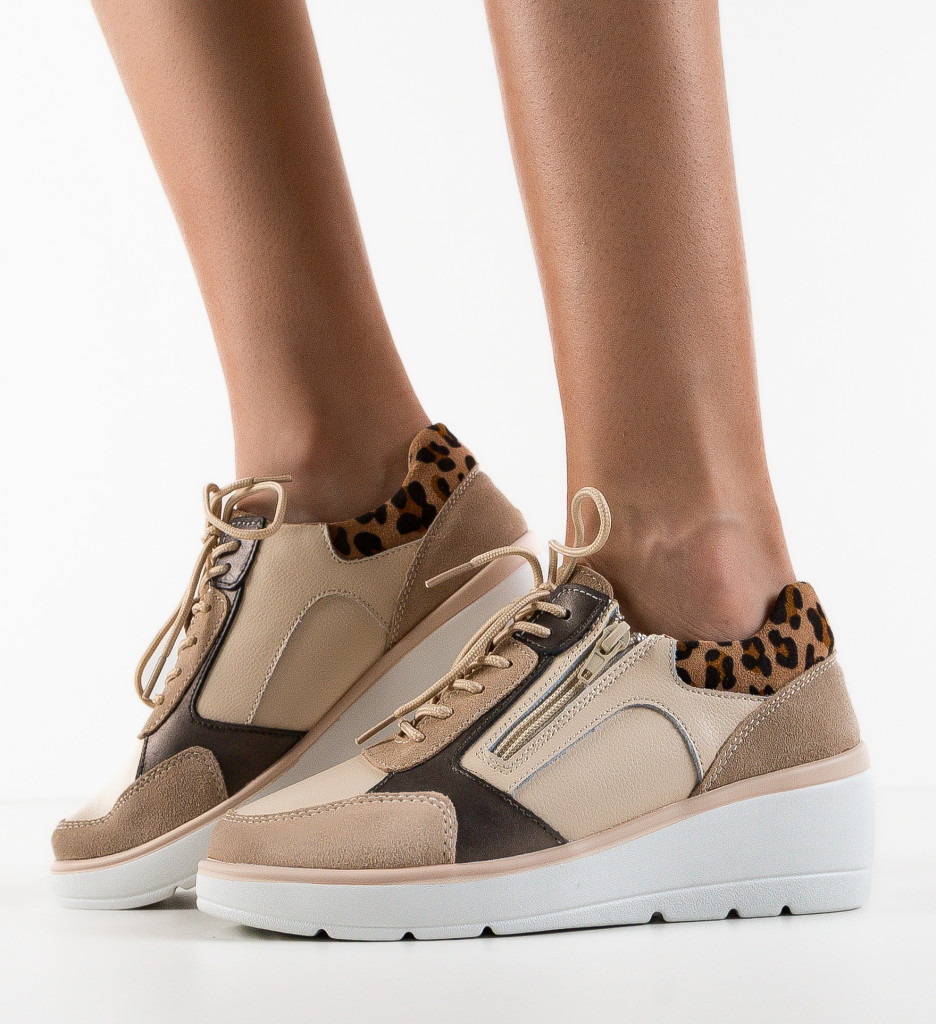 Sneakers Dama Nysa Bej | Confort și Stil Urban