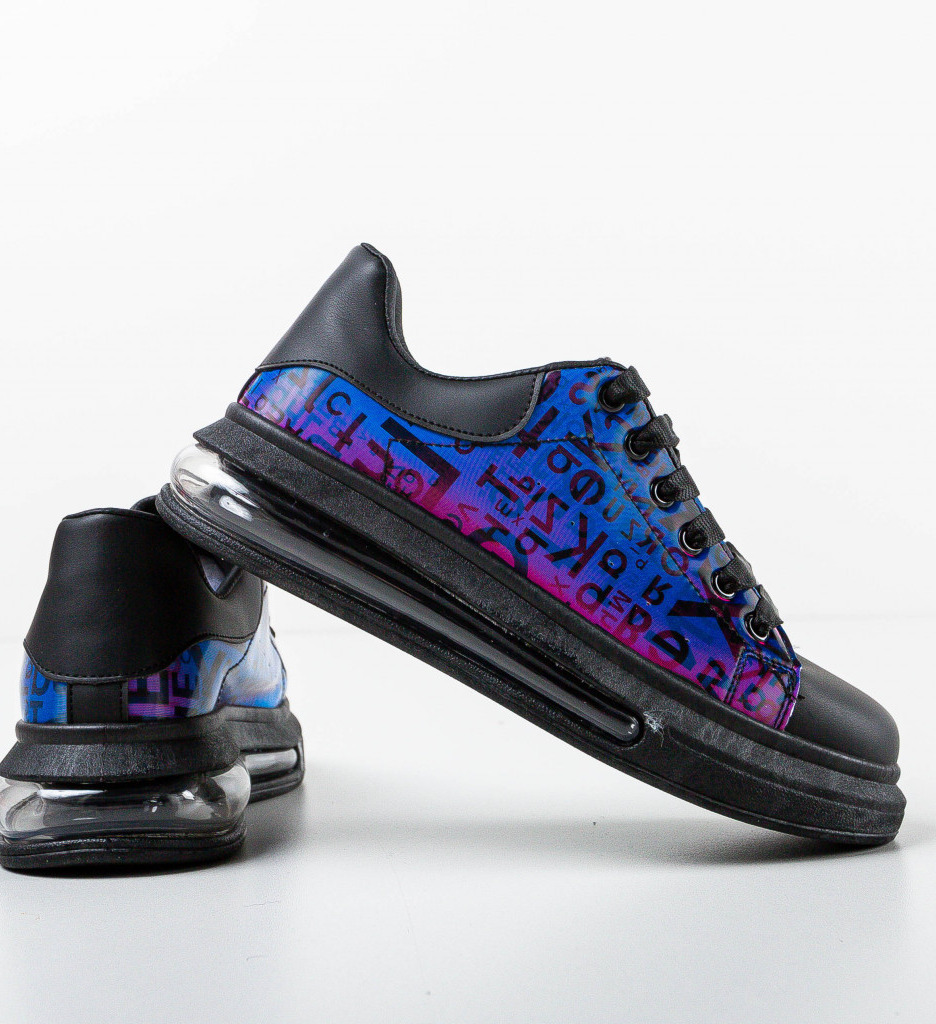 Sneakers Dama Oglindy Negri | Stil Urban - imagine 7
