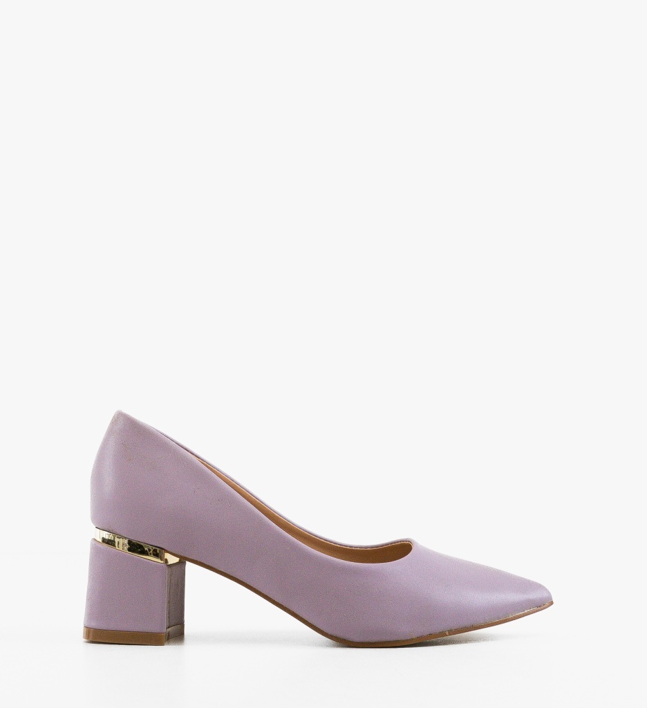 Pantofi Dama Helen Mov Eleganți cu Toc - imagine 6
