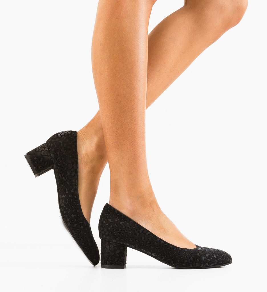 Pantofi Hynga Negri cu Toc Eleganți - imagine 2
