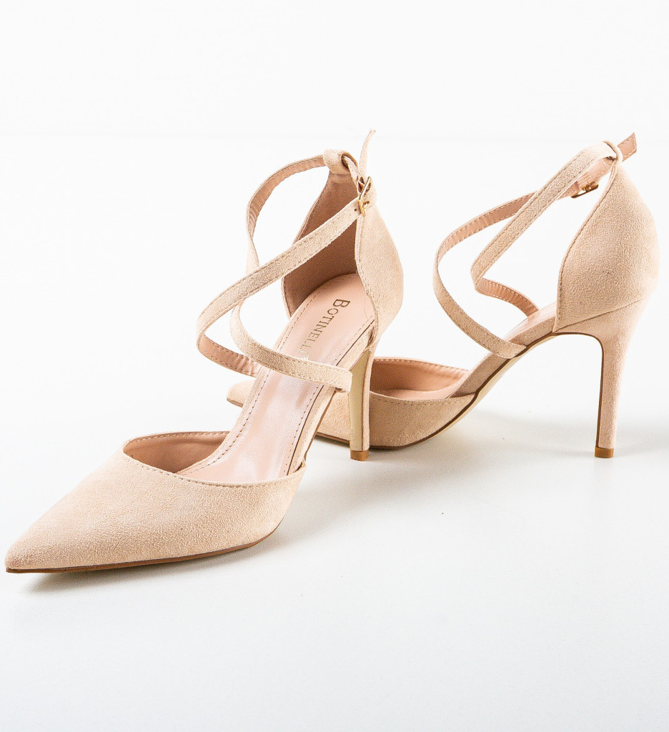 Pantofi Dama Spatio Bej - Toc Elegant - imagine 6