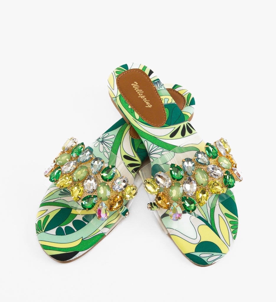 Papuci Dama Perly Verzi - Confort Modern - imagine 4