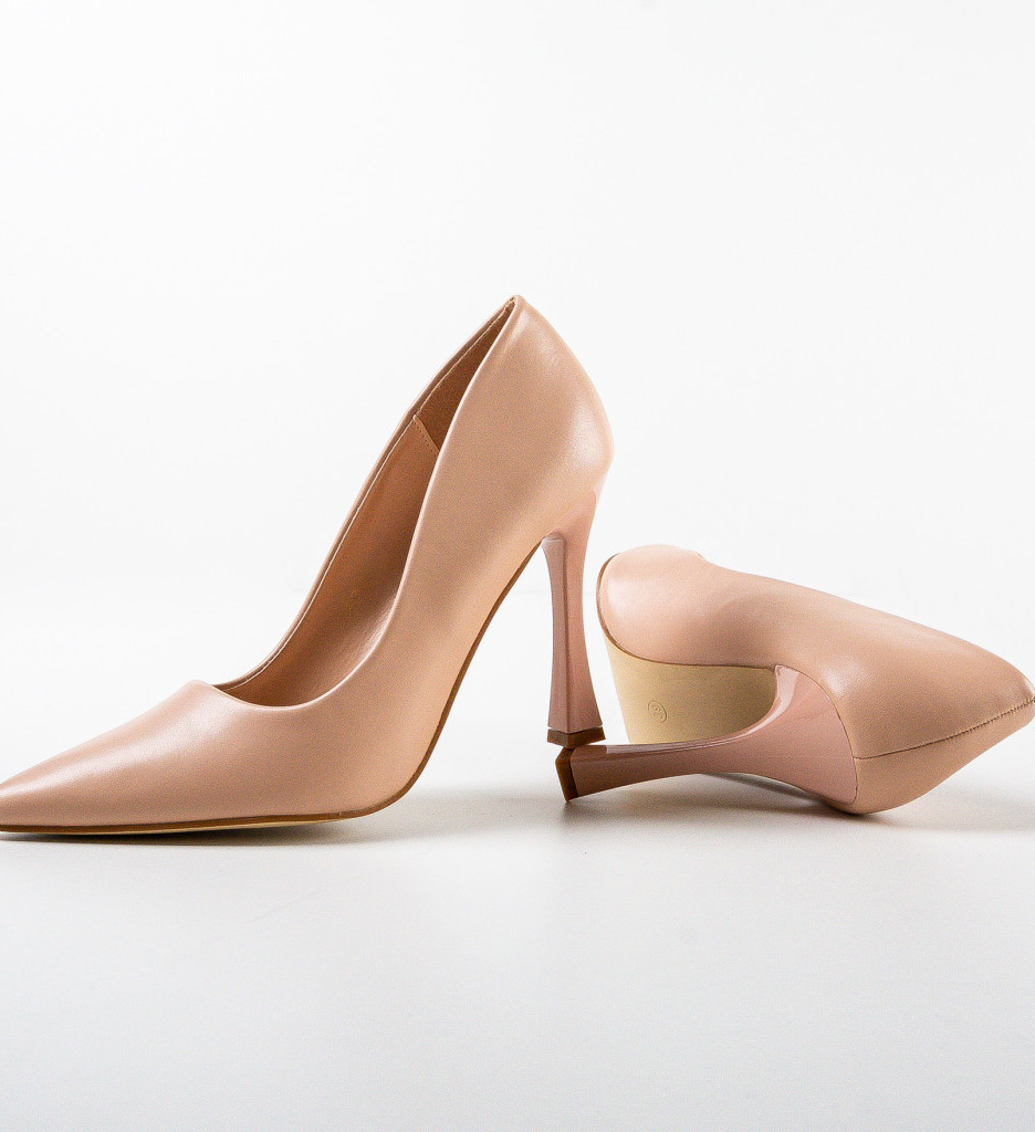 Pantofi cu Toc Pakun Bej | Eleganță Modernă - imagine 5