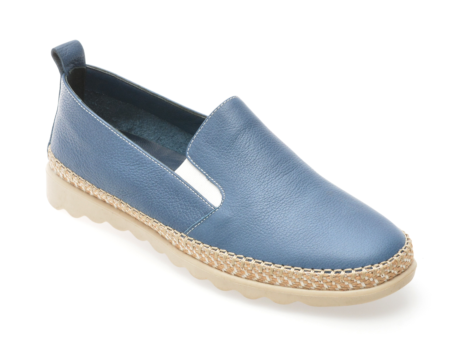 Mocasini EVIDA din Piele Naturală - Albastru