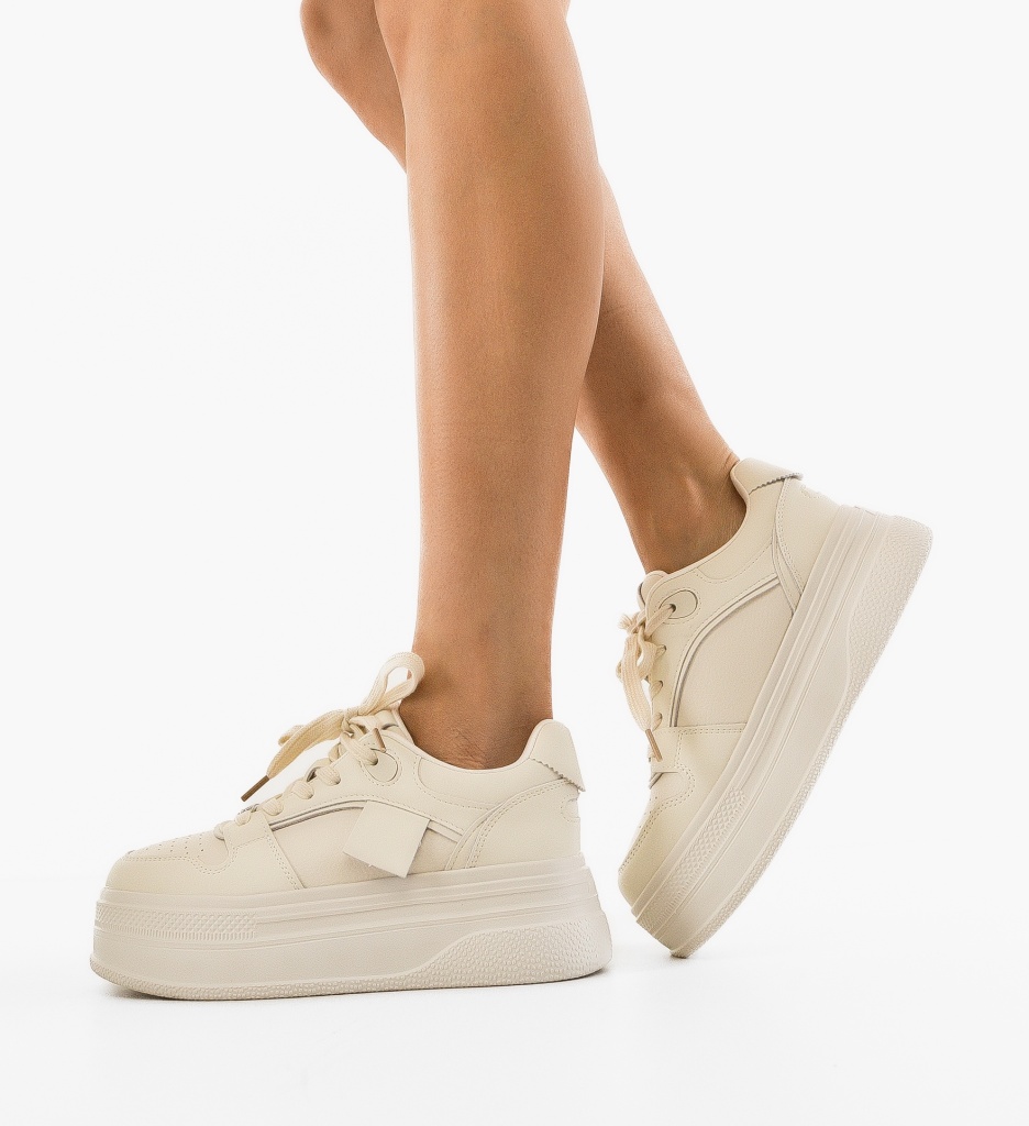 Sneakers Dama Uynn Bej - Confort și Stil Urban