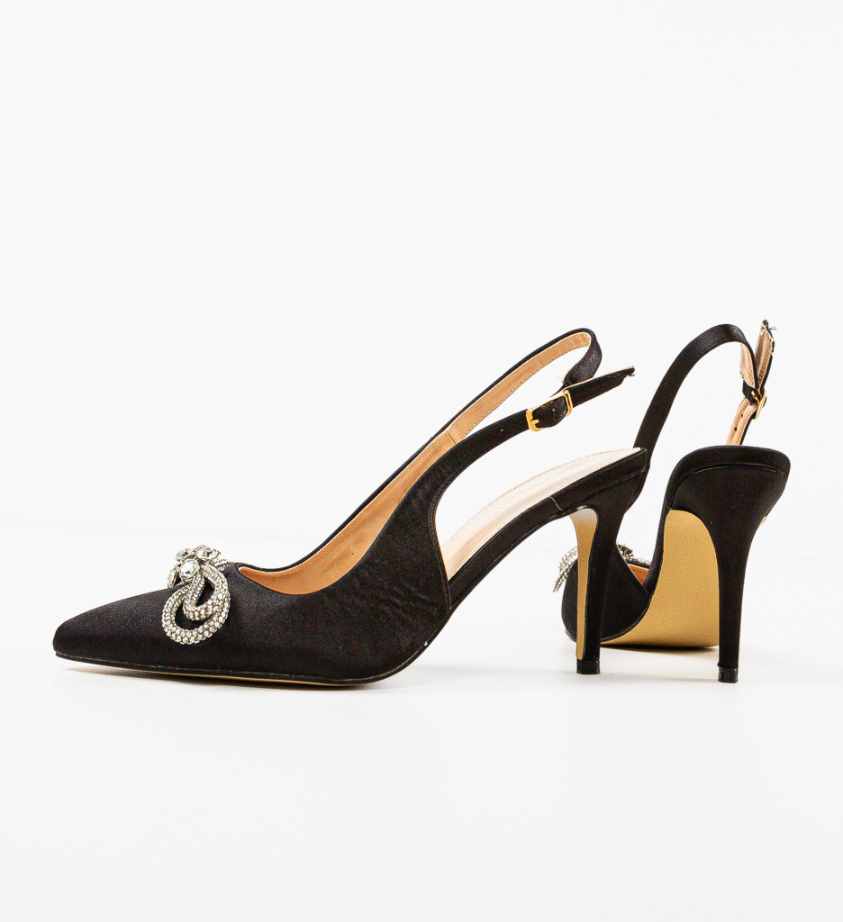 Pantofi Dama Totyce Negri cu Toc Eleganți - imagine 8