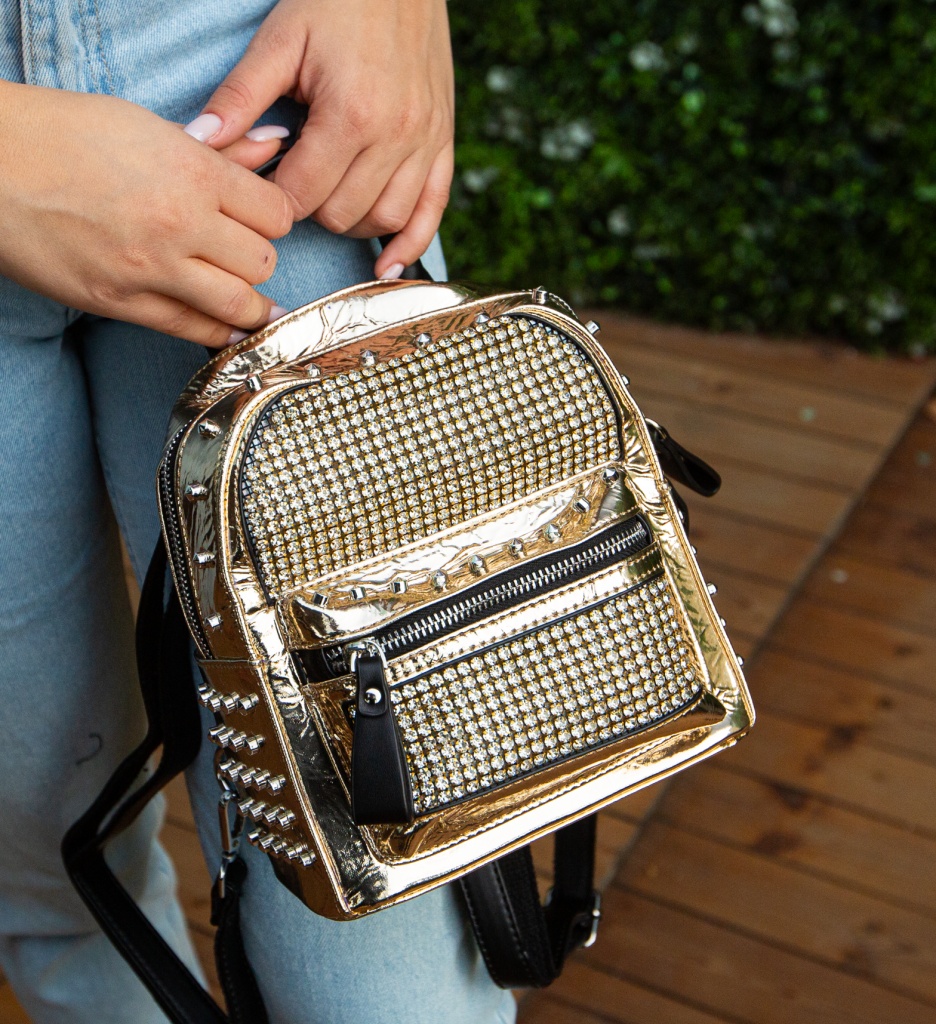 Rucsac Lakreko Auriu Elegant | Stil Modern - imagine 6