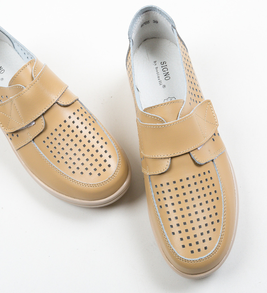 Pantofi Casual Rezolito Bej - Confort Stilat - imagine 4
