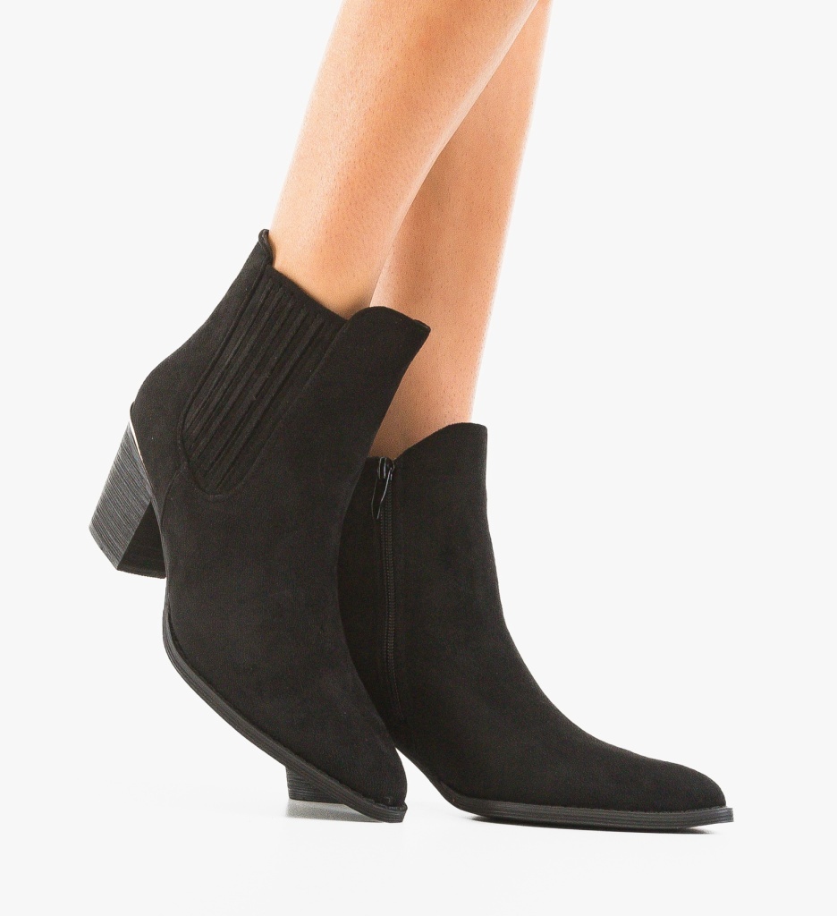 Botine Dama Delgado Negre - Elegante si Confortabile